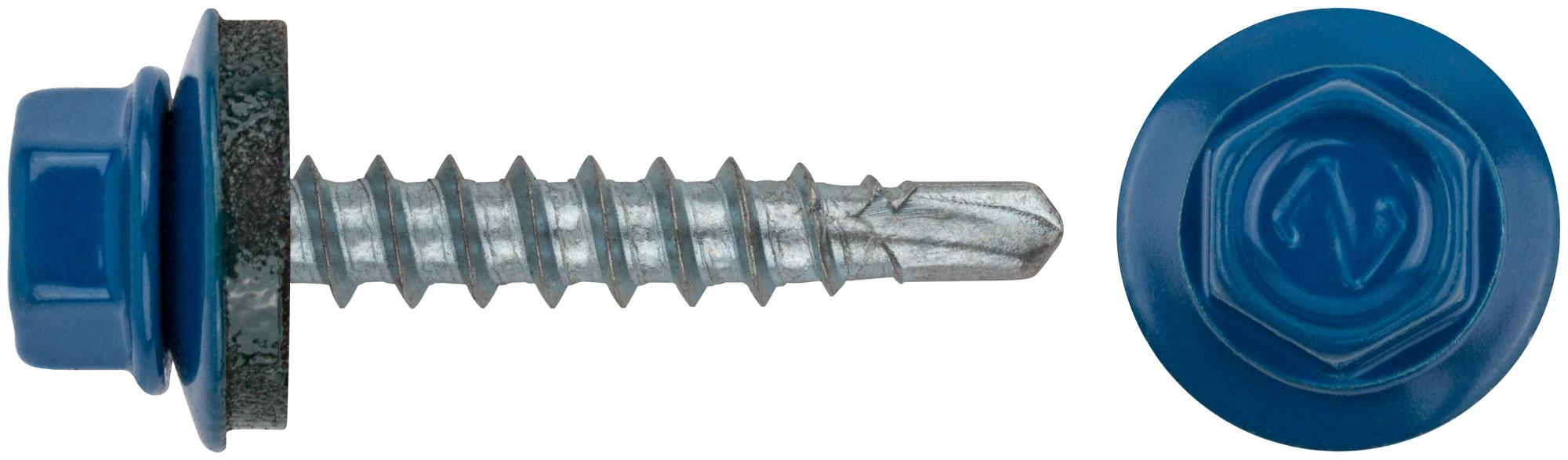 Шурупы кровельные со сверлом 4.8 х 28 RAL 5005 синий 100 шт. Фасовка