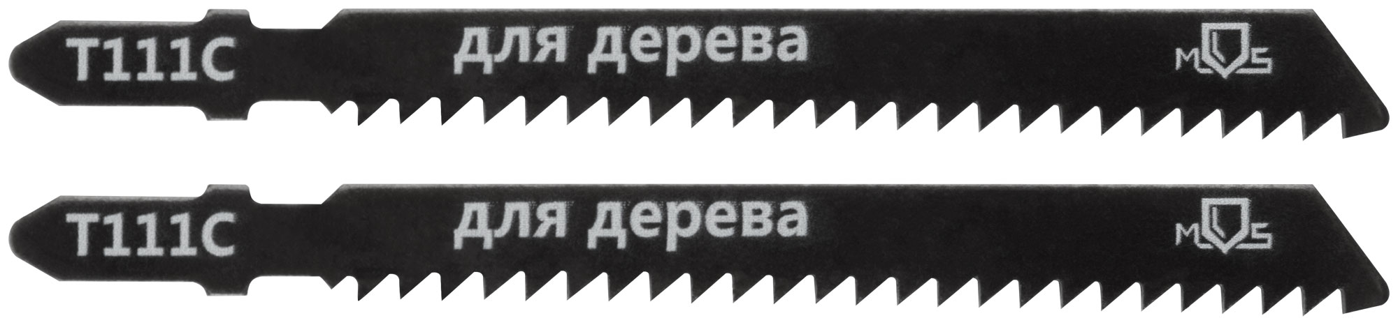 Полотна для эл. лобзика, Т111С, по дереву, HCS, 100 мм,  2 шт.