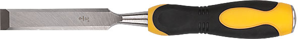 Стамески crv, сквозной стержень, двухцветная черно-желтая прорезиненная ручка, Профи