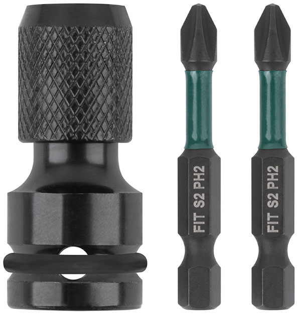 Адаптер для бит ударный CrV Профи 1/2"- НЕХ 1/4", 50 мм
