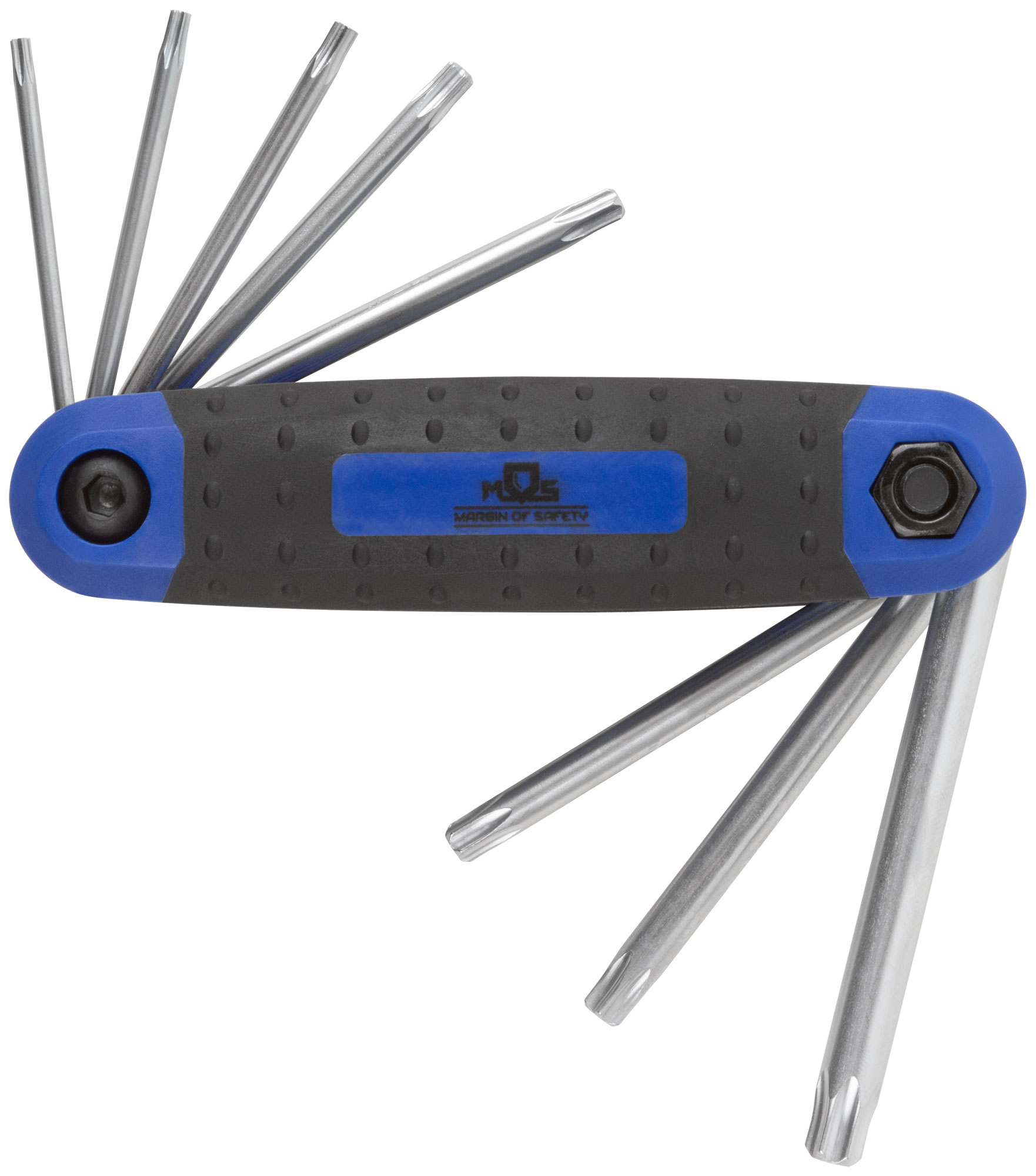Набор ключей TORX складных Т10-Т40, в пластиковом корпусе, с чёрным фосфатным покрытием, CrV, 8 шт.
