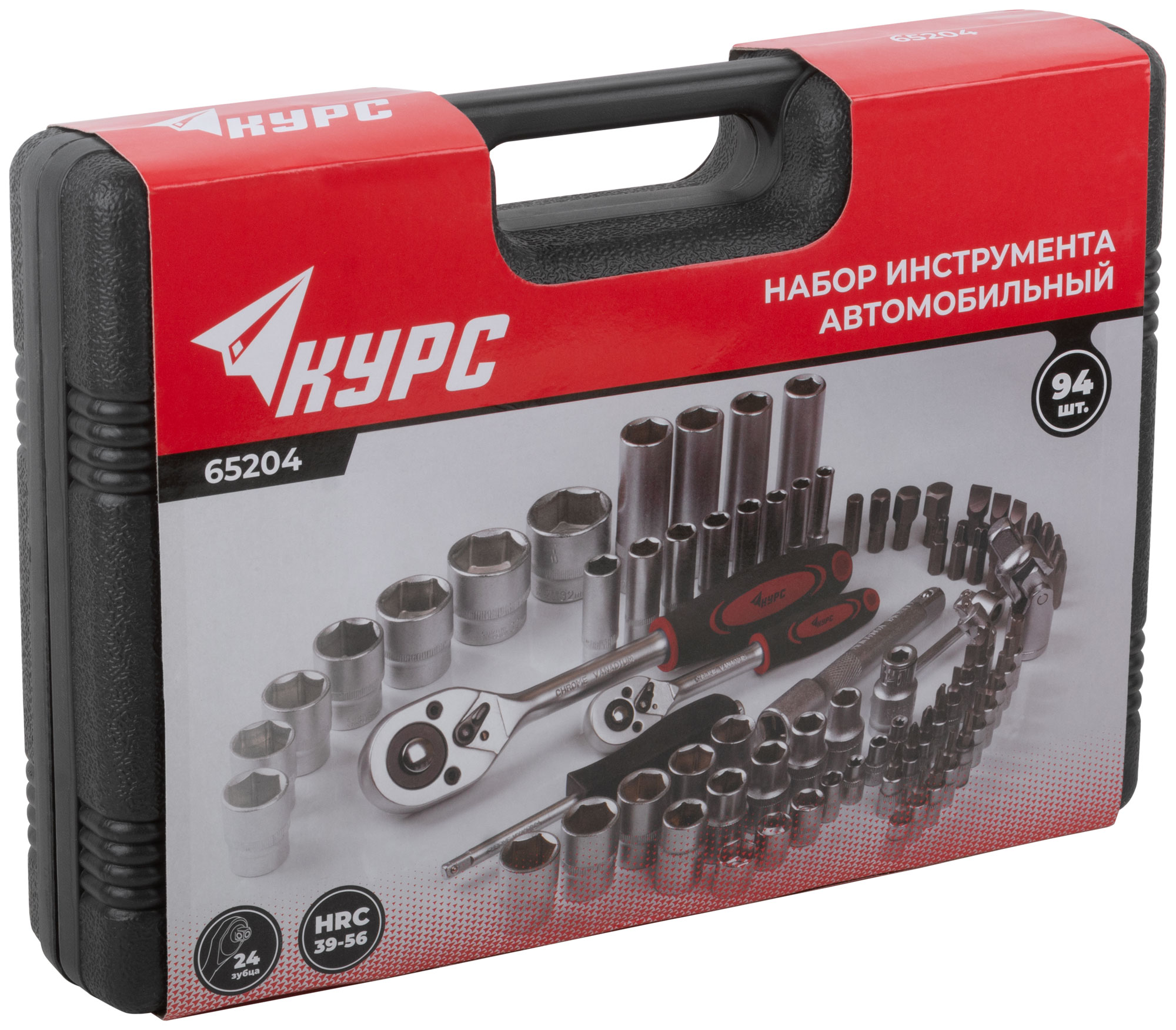 Набор инструмента автомобильный  94 шт. CrV 1/2"+1/4"